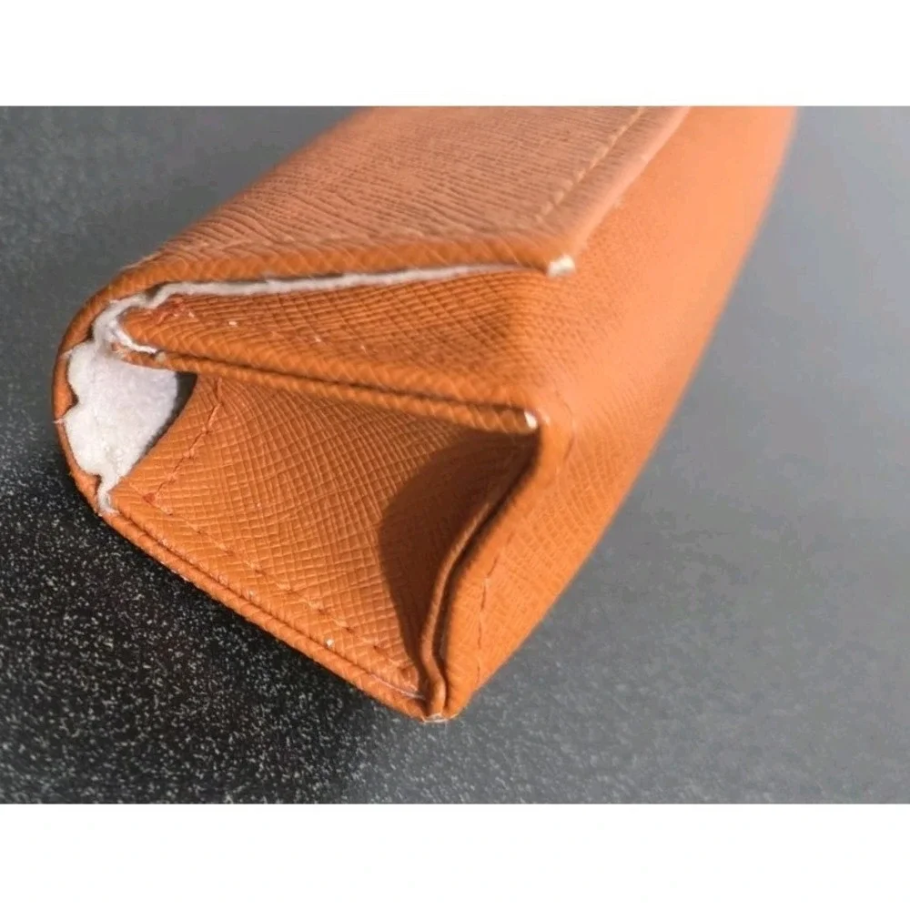 TORY BURCH ORANGE SMALL AUTHENTIC EYEGLASSES CASE EUC‎
